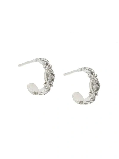Wouters & Hendrix My Favourite Cast Ribbon Hoop Earrings In Metallic