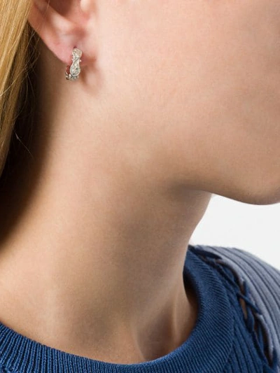 Wouters & Hendrix My Favourite Cast Ribbon Hoop Earrings In Metallic