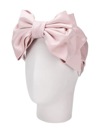 Shop Maison Michel Betty Bow Headband In Pink