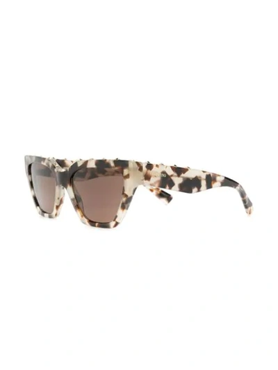 Shop Valentino Micro-studded Square Sunglasses In Brown