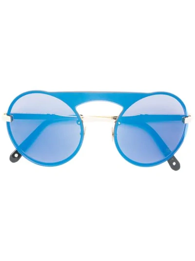 Shop Philipp Plein Bubble Sunglasses In Blue