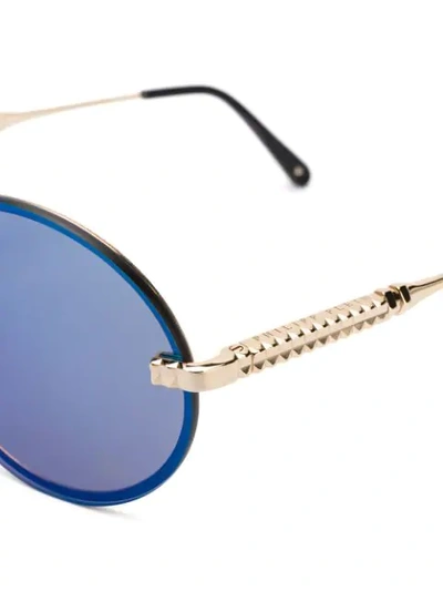 Shop Philipp Plein Bubble Sunglasses In Blue