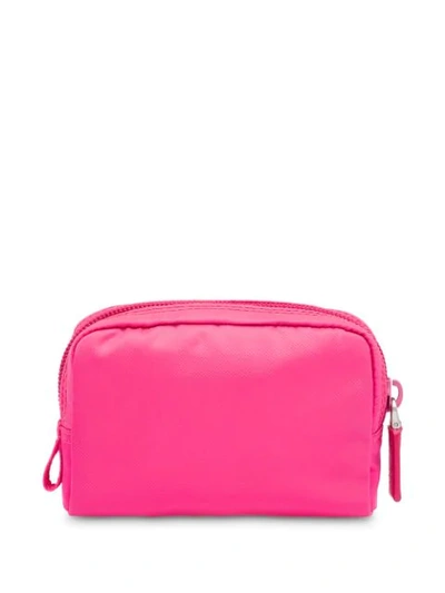 Shop Prada Logo Make Up Bag In Pink