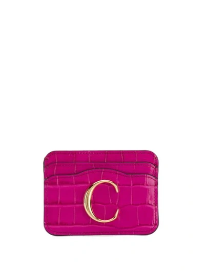 Shop Chloé Kartenetui Mit C-detail In Pink