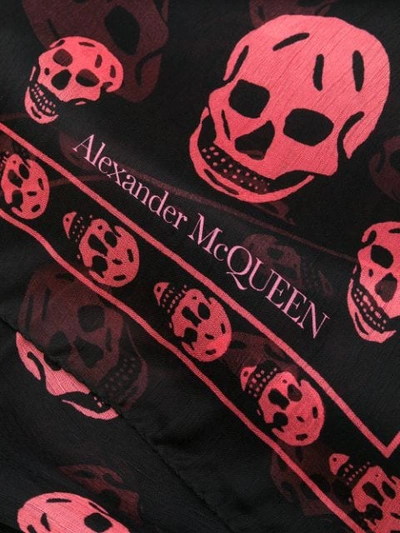 Shop Alexander Mcqueen Skull Scarf In Black