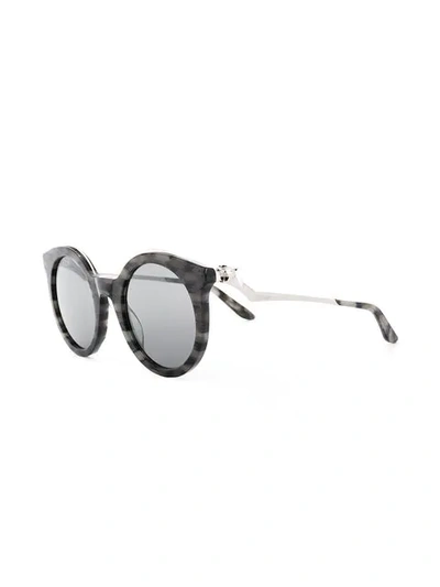 Shop Cartier Panthère De  Pantos-frame Sunglasses In Grey