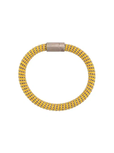 Shop Carolina Bucci Twister Band Bracelet In Yellow