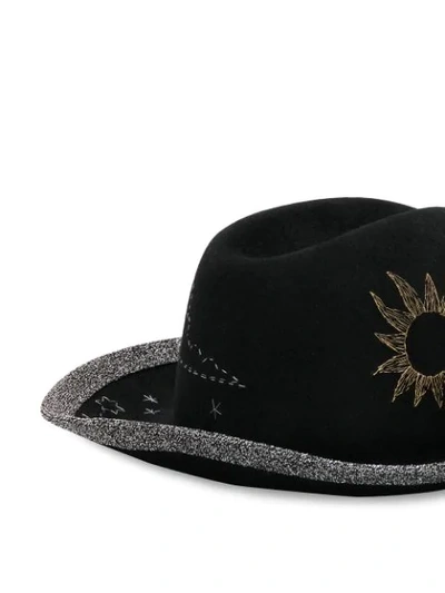 Shop Ruslan Baginskiy Stitch Details Hat In Black