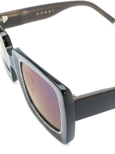 Shop Marni Eyewear Acetate Square Glasses In Black