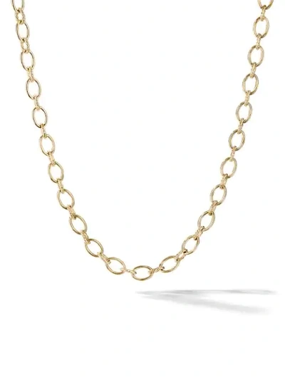Shop David Yurman 18kt Yellow Gold Oval Chain Necklace In 88