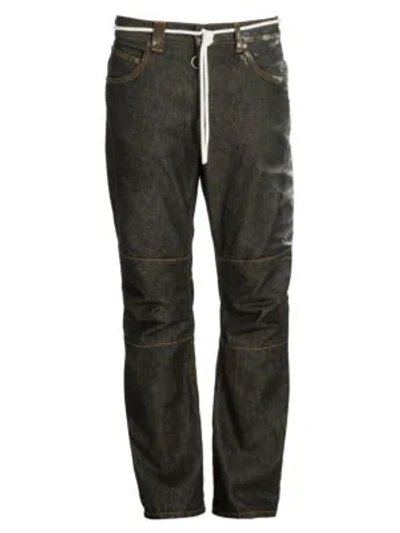 Shop Off-white Panel Jeans In Black