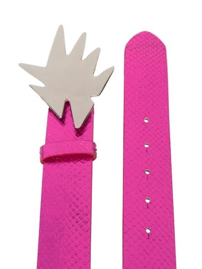 Shop Dilara Findikoglu Shock Buckle Belt - Pink