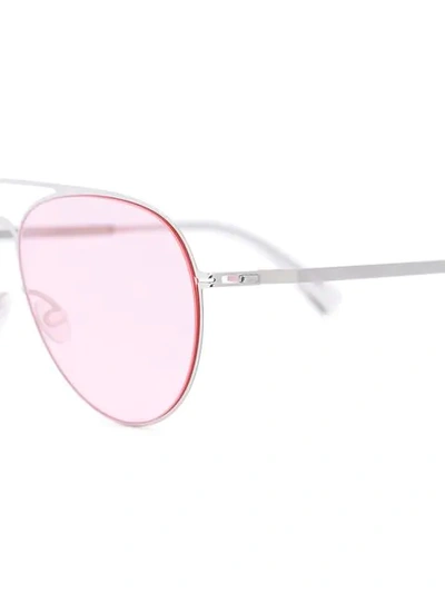 Shop Mykita Samu Aviator Sunglasses In Pink