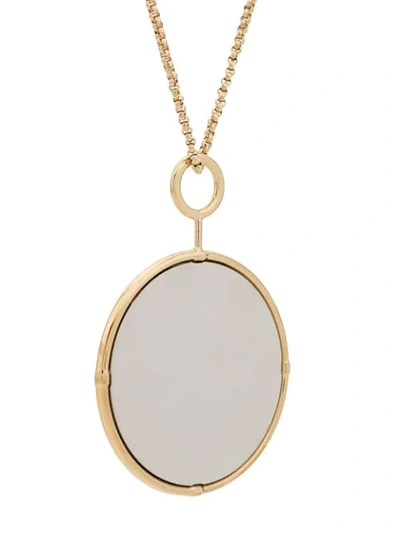 Shop Jw Anderson Mirror Pendant Long Necklace In Gold