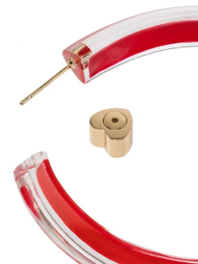 Shop Alison Lou Medium Jelly Hoop Earrings - Farfetch In Red