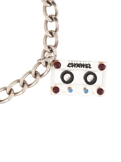 Shop Chanel Cc Bracelet - Silver