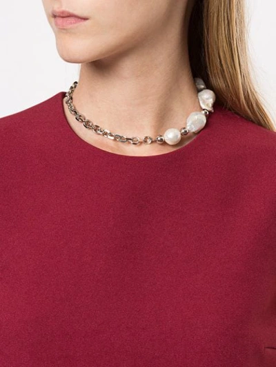 Shop Justine Clenquet Laurie Choker In Palladium