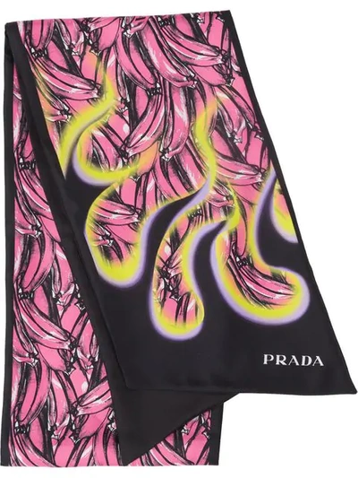Shop Prada Double Match Scarf In Pink