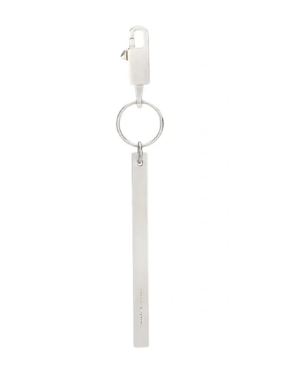 Shop Rick Owens Barrette Keyring In Silver