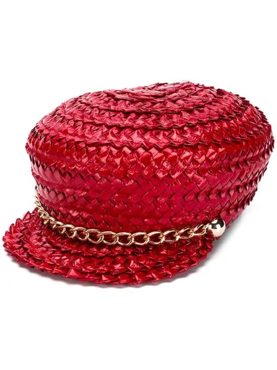 Shop Eugenia Kim Sabrina Hat In Red