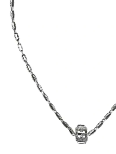 Shop Gucci Square G Necklace - Silver