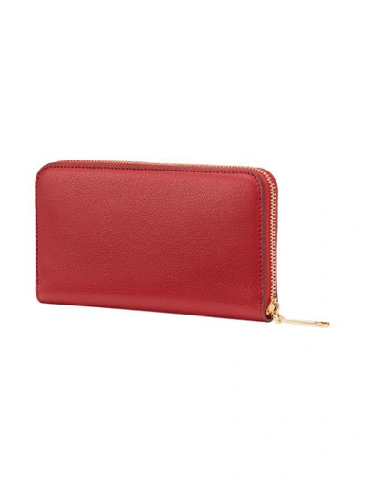 Shop Fendi F Zip Around Wallet In Red