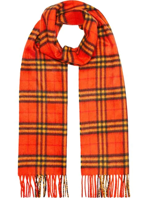 orange burberry scarf