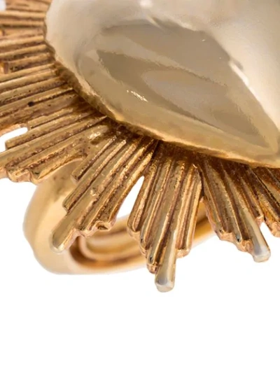 Shop Oscar De La Renta Heart-shaped Ring In Gold