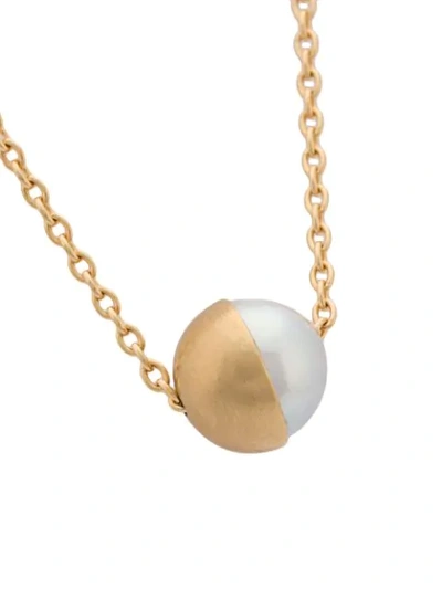 Shop Shihara Halskette Mit Perlen In Metallic