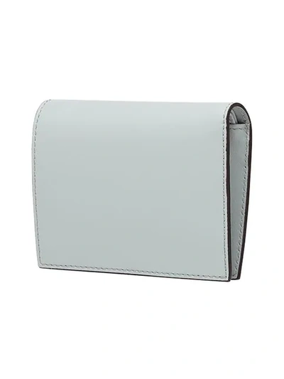 Shop Fendi Compact Logo Wallet In Grey