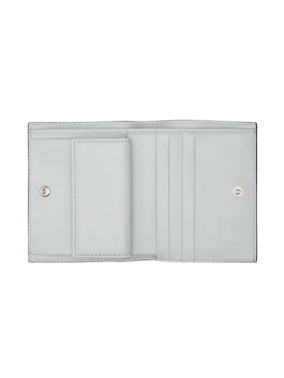 Shop Fendi Compact Logo Wallet In Grey