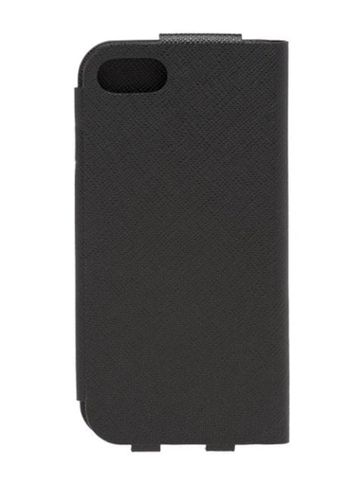 Shop Prada Saffiano Iphone 7/8 Cover In Black