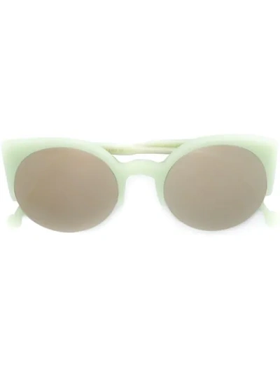 Shop Retrosuperfuture 'lucia Ciao' Sunglasses In Green