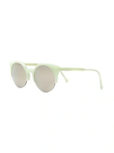 Shop Retrosuperfuture 'lucia Ciao' Sunglasses In Green