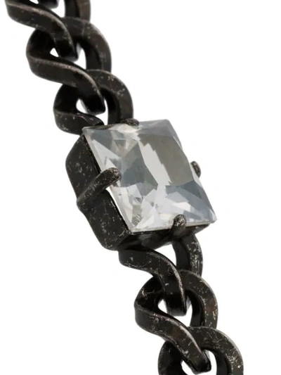 Shop Lanvin Crystal Embellished Necklace In Metallic