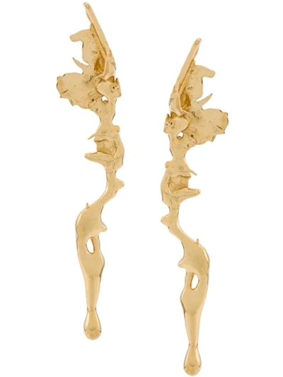 Shop Annelise Michelson Lava Earrings In Gold