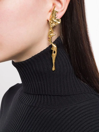 Shop Annelise Michelson Lava Earrings In Gold