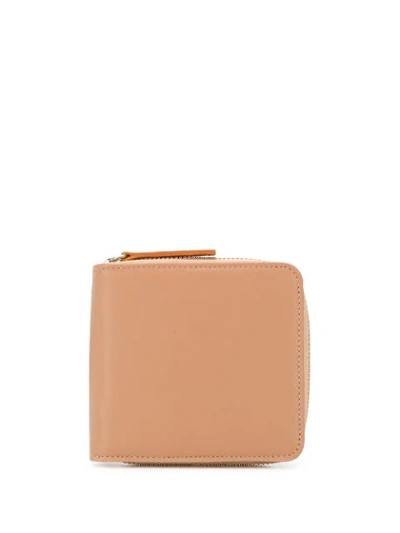 Shop Mm6 Maison Margiela Compact Zipped Wallet In T2059 Beige