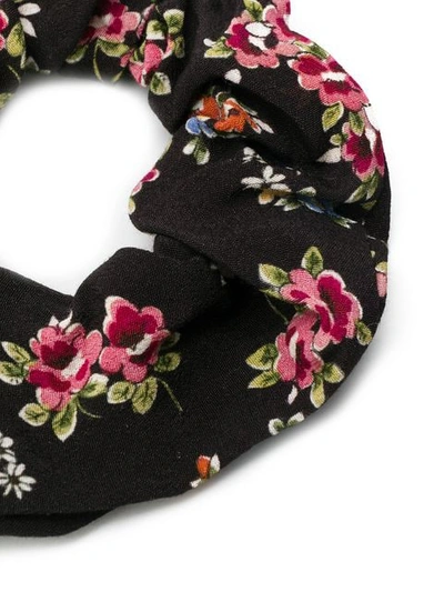 Shop Andamane Floral Print Scrunchie In Black