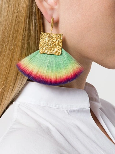 Shop Niza Huang Canvas Stick Earring In Multicolour