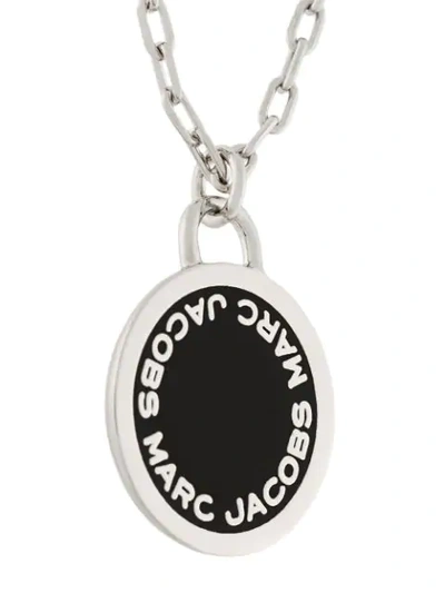 Shop Marc Jacobs Logo Charm Necklace In Metallic