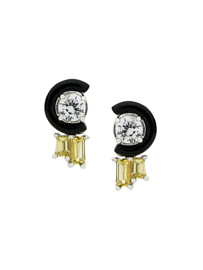 Shop V Jewellery Marion Stud Earrings In Metallic