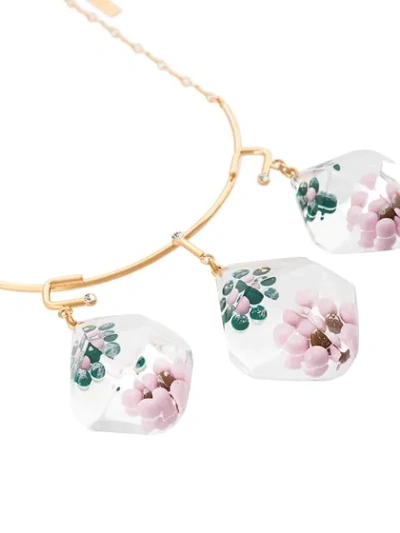 Shop Marni Suspended Flower Pendant Necklace In Metallic