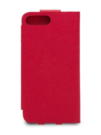 Shop Prada Logo Iphone Case In Red