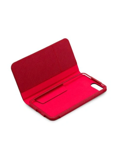 Shop Prada Logo Iphone Case In Red