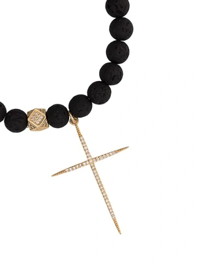 Shop Lord And Lord Designs Lava Stone Bracelet In Black