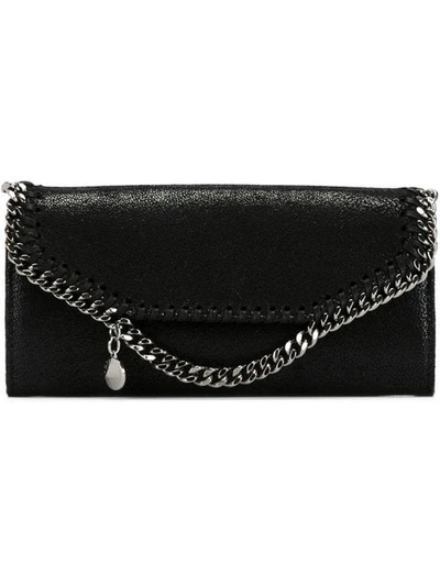 Shop Stella Mccartney Falabella Wallet In Black