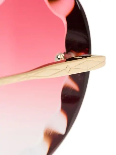 Shop Chloé Rosie Heart-frame Sunglasses In Pink