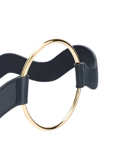 Roksanda Medium Slim Waves Belt In Blue