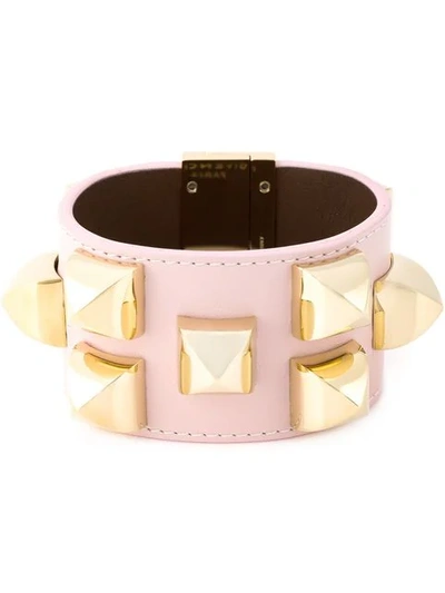 Shop Givenchy Studded Cuff In Pink